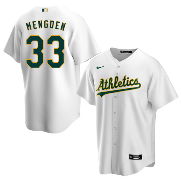 Nike Men #33 Daniel Mengden Oakland Athletics Baseball Jerseys Sale-White